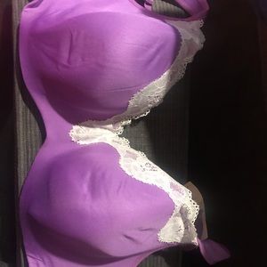 Lane bryant balconette lace trim bra. 42DDD